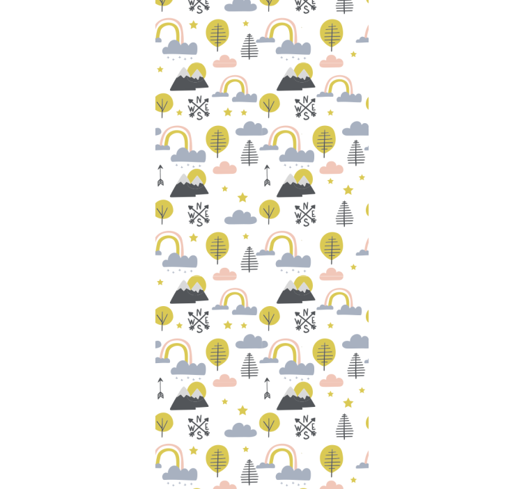 Rolgordijn kinderkamer speelse natuurscène - TenStickers