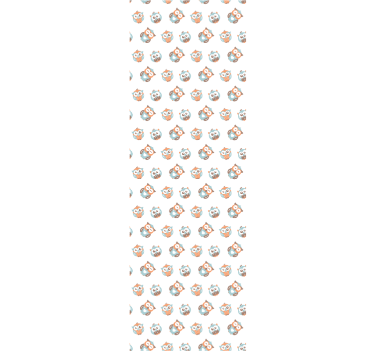 Rolgordijn kinderkamer uilenpatroon - TenStickers