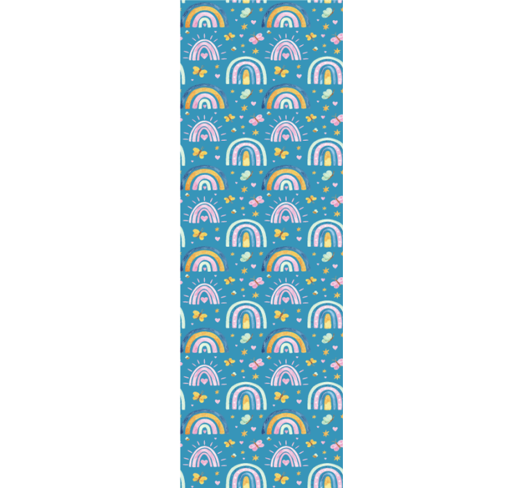 Rolgordijn kinderkamer vlinder regenboogpatronen - TenStickers