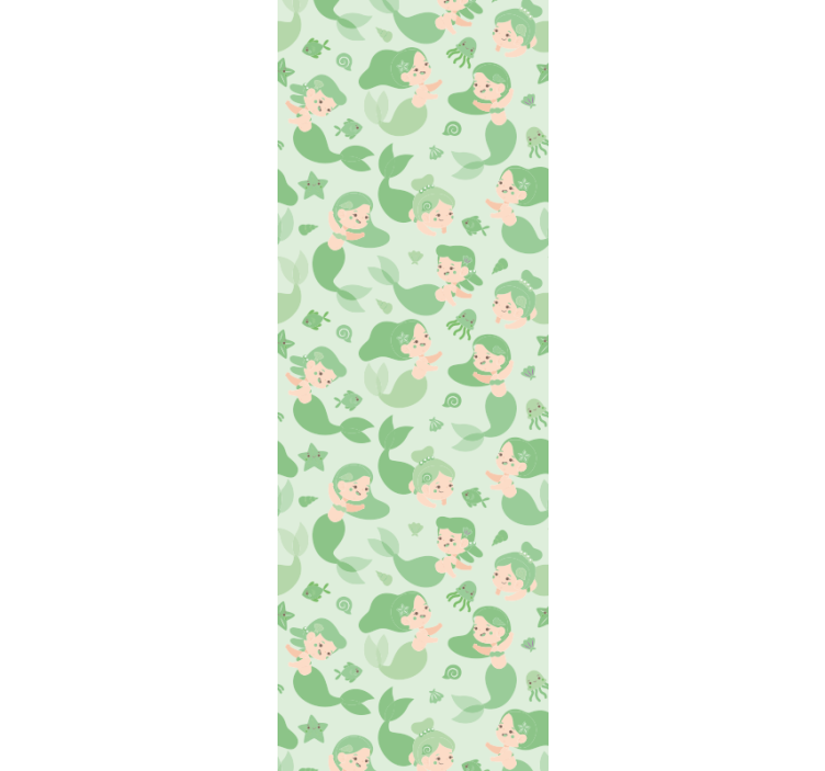 Rolgordijn kinderkamer speelse zeemeerminnen - TenStickers