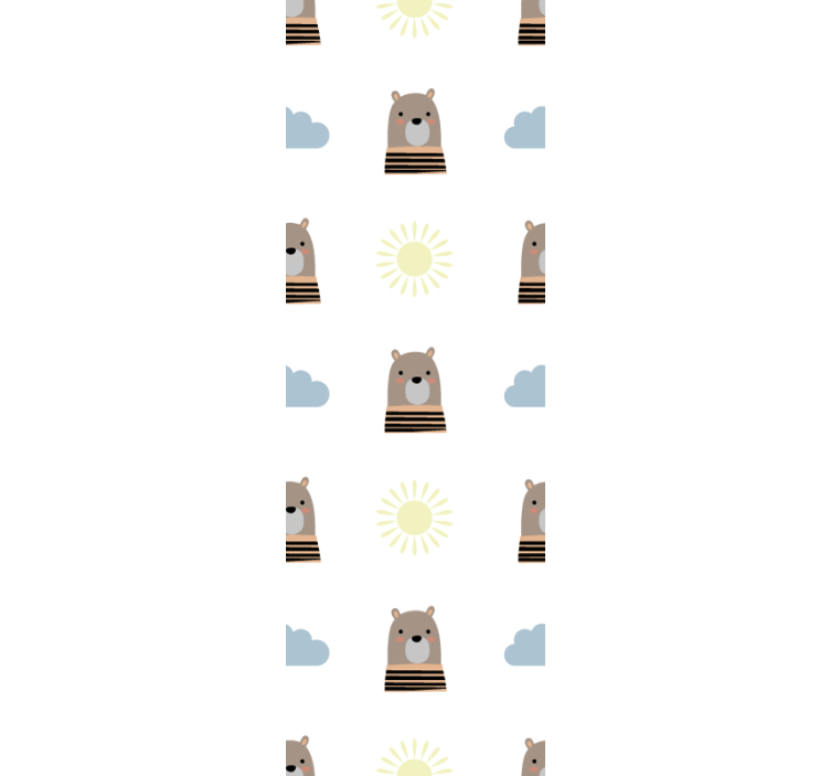 Rolgordijn kinderkamer aanpasbare bruine beer - TenStickers