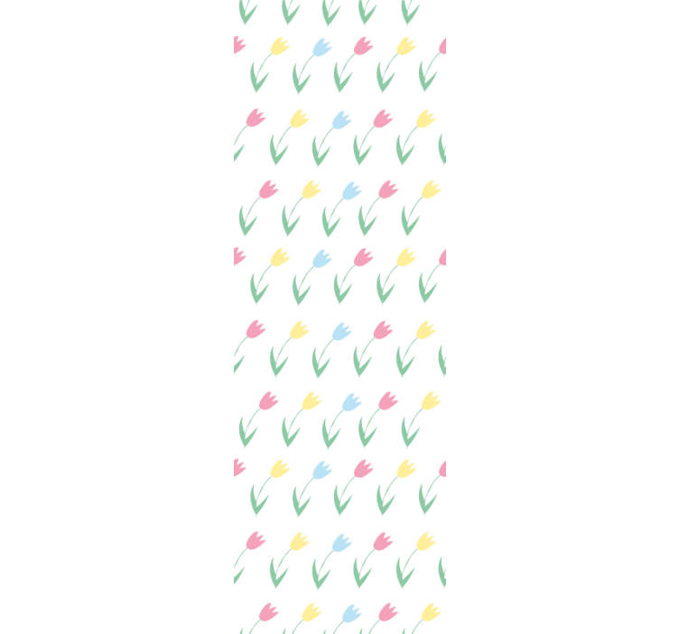 Rolgordijn kinderkamer kleurrijk tulpen bloemenpatroon - TenStickers