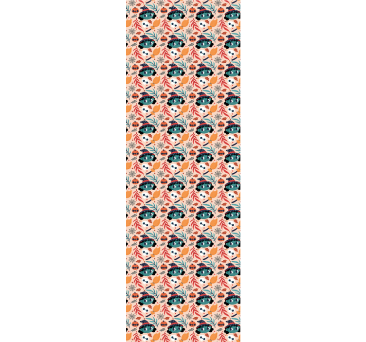 Rolgordijn kinderkamer schattige naadloze heksachtergrond - TenStickers