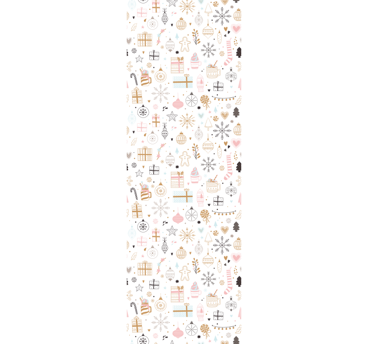 Rolgordijn kinderkamer winter xmas patroon - TenStickers