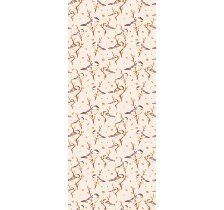 Rolgordijn kinderkamer aquarella vogels op takken - TenStickers