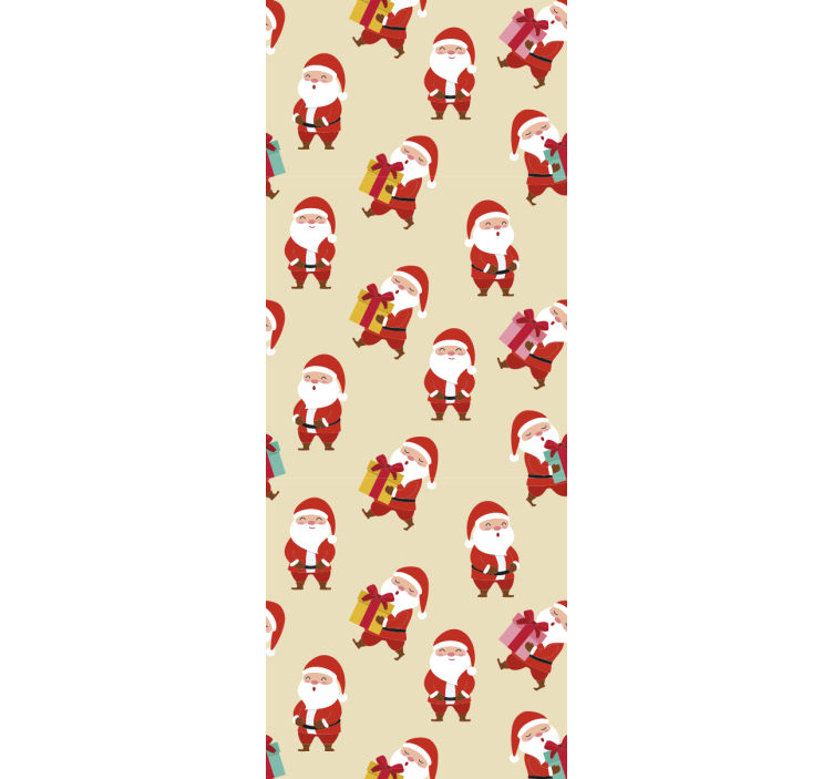 Rolgordijn kinderkamer lachende kerstman en cadeaus - TenStickers