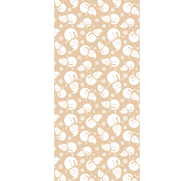 Rolgordijn kinderkamer met veel sneeuwman gezichten - TenStickers