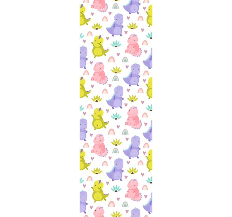 Rolgordijn kinderkamer kleurrijk dinosaurusschema - TenStickers