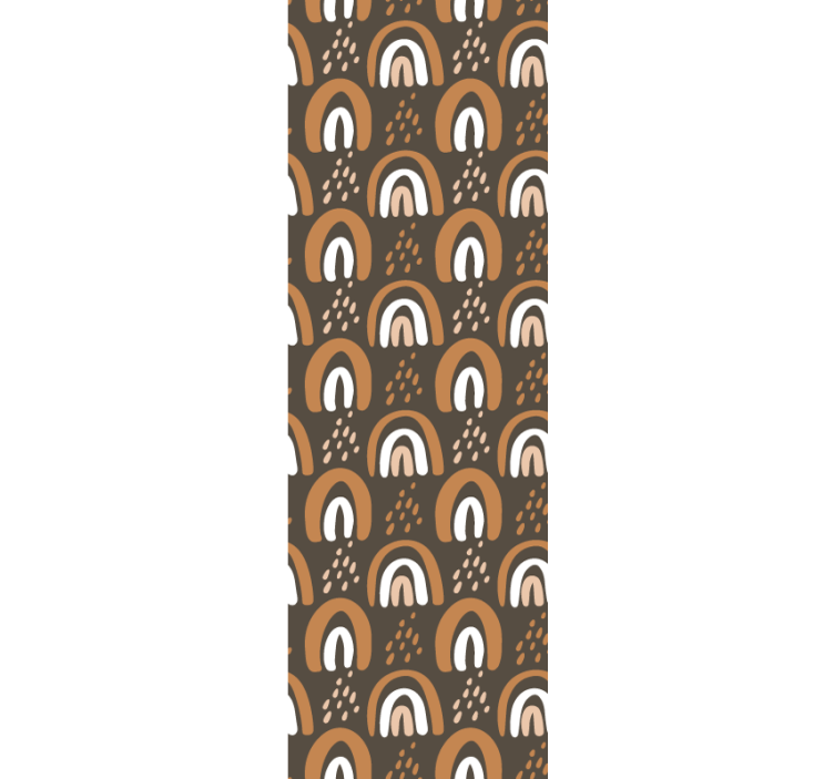 Rolgordijn kinderkamer regenboogpatroon met druppels en regen - TenStickers