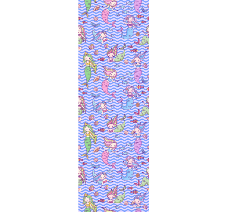 Rolgordijn kinderkamer zeemeerminnen - TenStickers