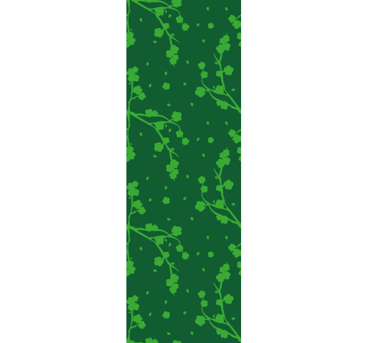 Rolgordijn kinderkamer groene koreaanse bomen en takken - TenStickers