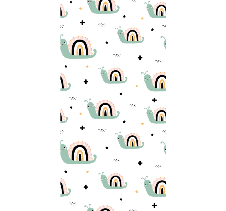 Rolgordijn kinderkamer schattige slakken regenboogschelpen - TenStickers