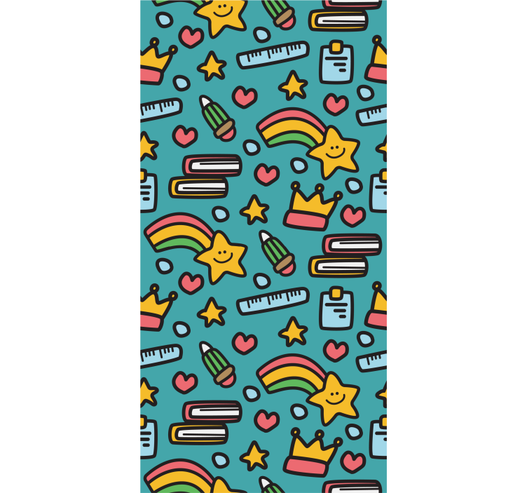 Rolgordijn kinderkamer schattig kinderpatroon - TenStickers