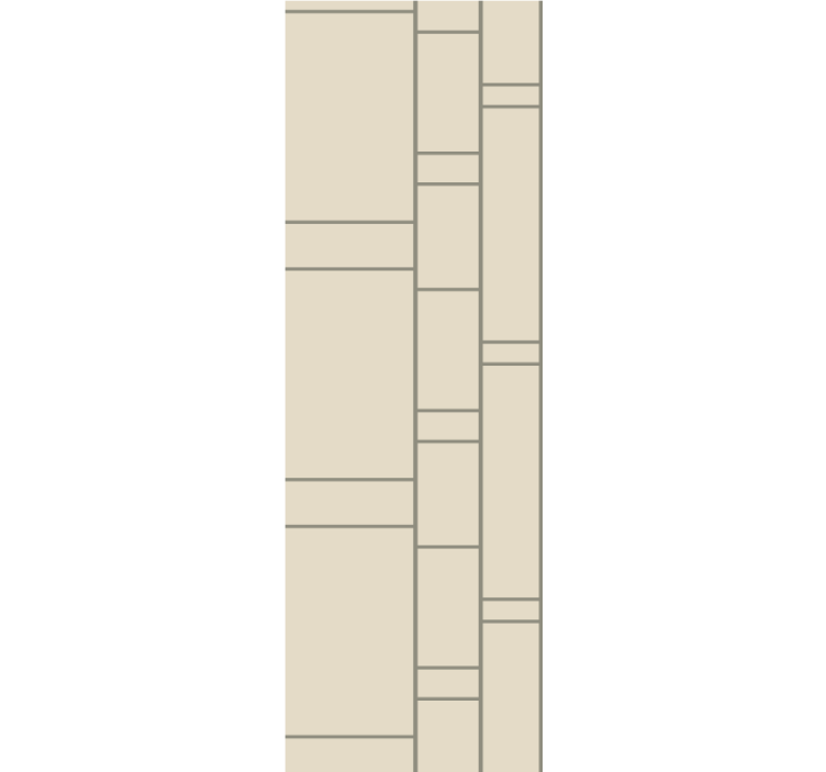 Rolgordijn kantoor met eigentijds blokpatroon - TenStickers
