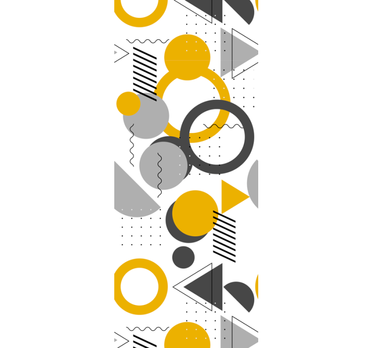 Rolgordijn kantoor naadloos retro geometrisch patroon - TenStickers