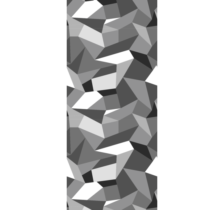 Rolgordijn kantoor zwart-witte driehoeken - TenStickers