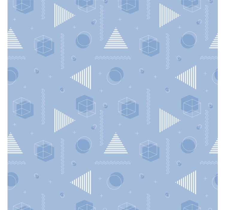 Rolgordijn tienerkamer geometrisch blauw - TenStickers