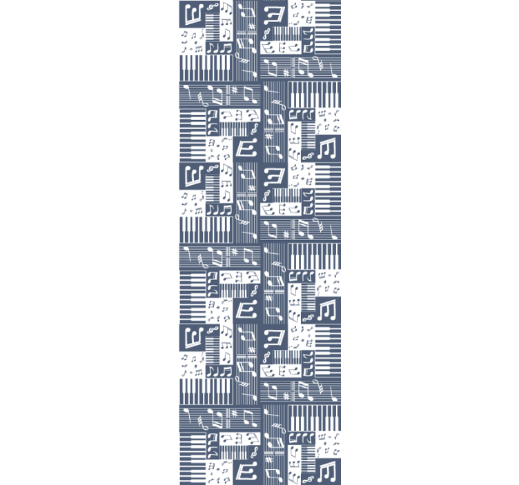 Rolgordijn tienerkamer musical piano - TenStickers