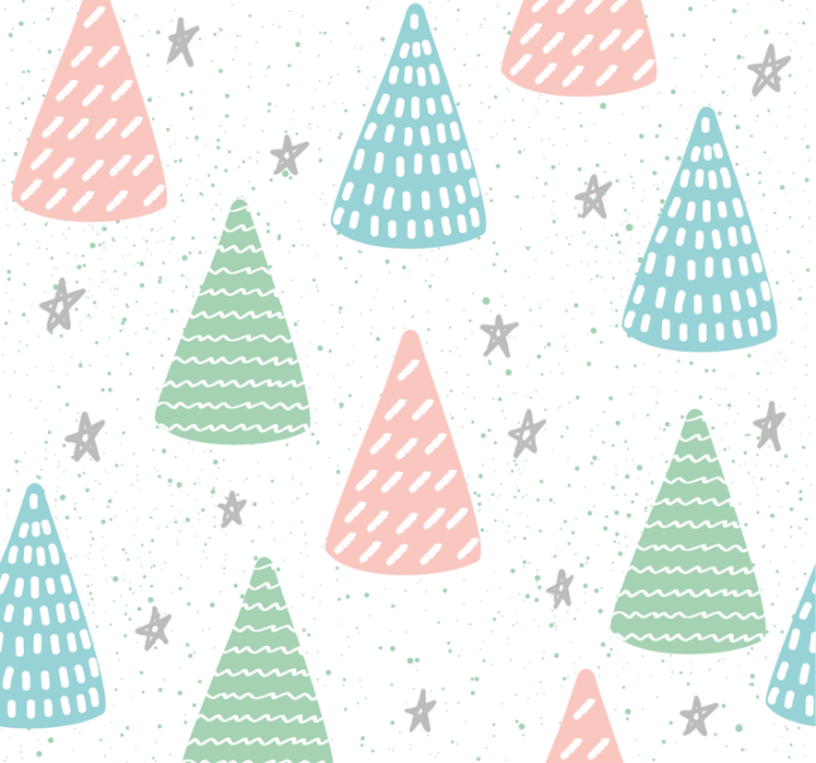 Rolgordijn tienerkamer grijze sterren en trunkjes - TenStickers