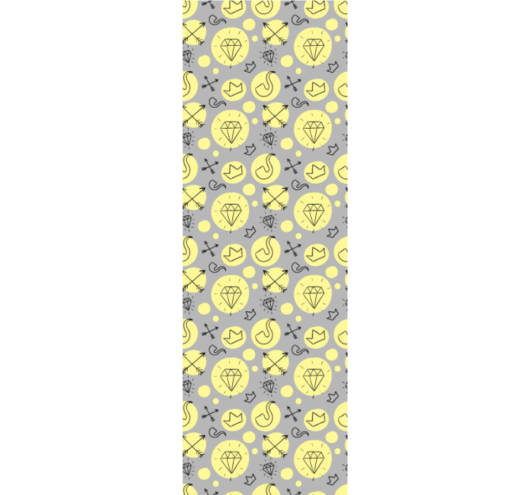 Rolgordijn tienerkamer graffiti diamanten en kronen - TenStickers