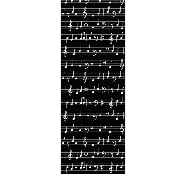 Rolgordijn tienerkamer muziek - TenStickers