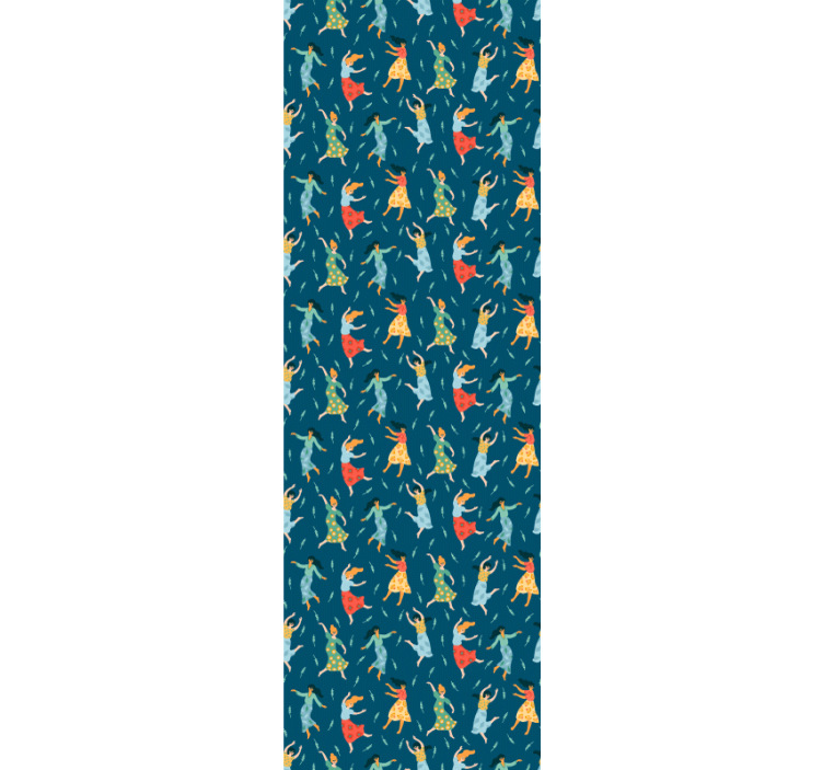 Rolgordijn tienerkamer dansende mensen - TenStickers