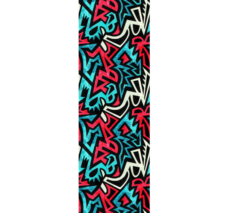 Rolgordijn tienerkamer urban geschilderd patroon - TenStickers