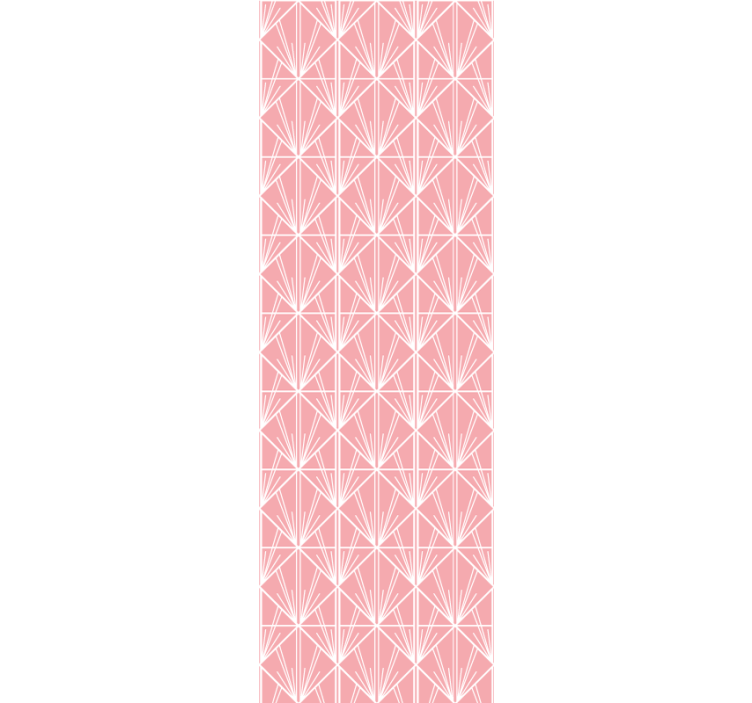 Moderne raambekleding geometrisch roze patroon - TenStickers