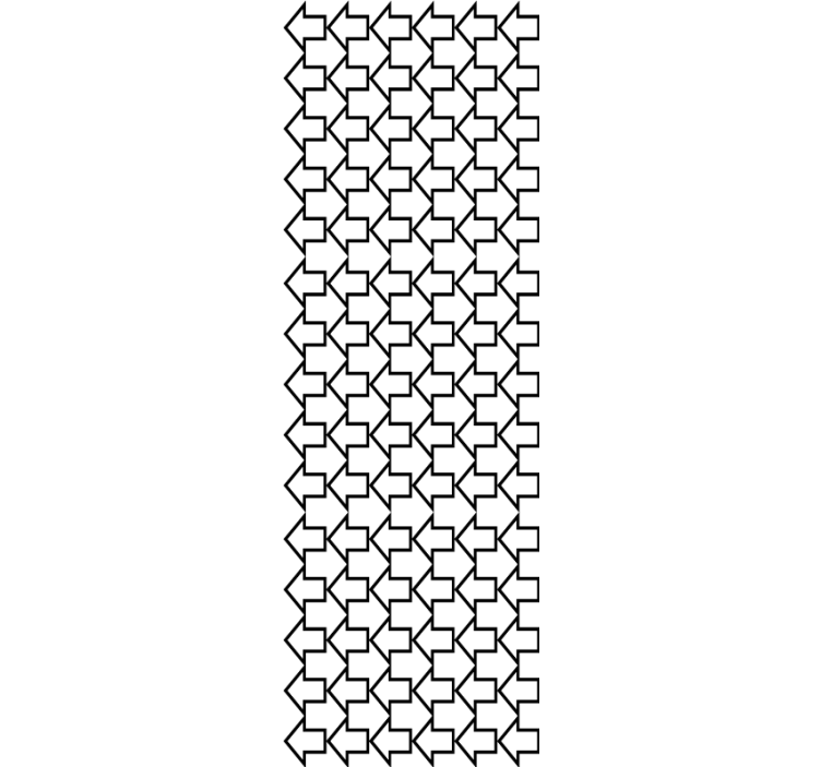 Moderne raambekleding met geometrische pijlen patroon - TenStickers