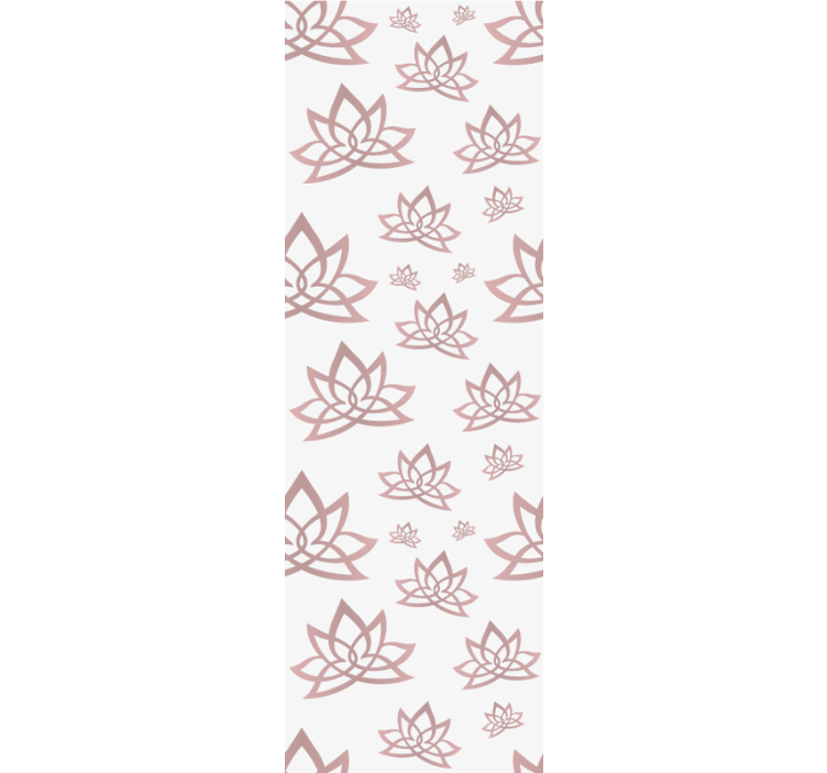 Moderne raambekleding met minimalistisch lotus patroon - TenStickers