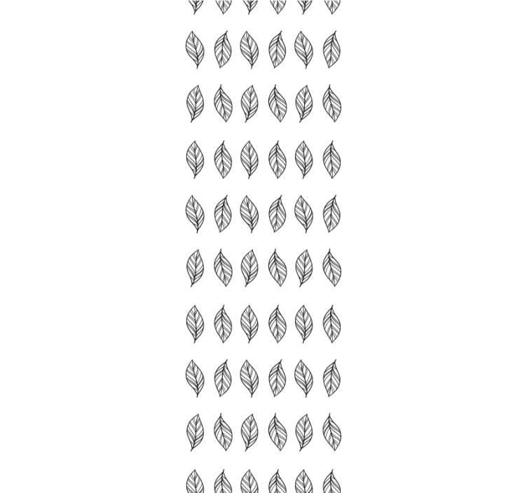 Moderne raambekleding met bladerenvormige minimalistische strepen - TenStickers