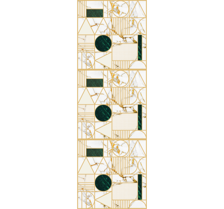 Moderne raambekleding witte marmer geometrisch - TenStickers