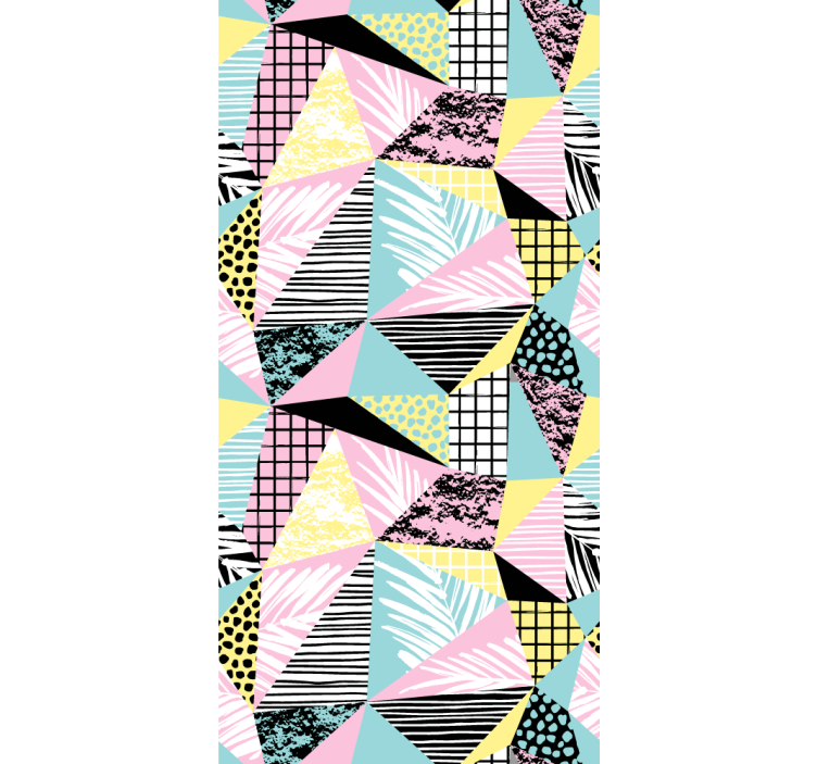 Moderne raambekleding met palmen en geometrische elementen - TenStickers
