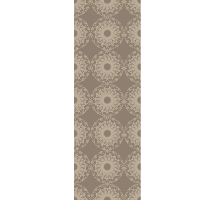 Moderne raambekleding eclectische stijl beige cirkels - TenStickers
