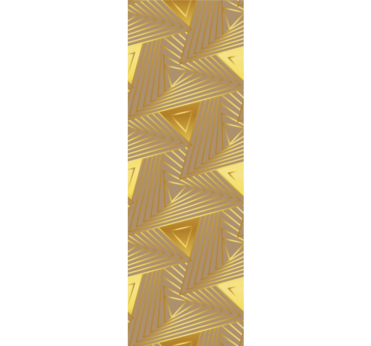 Moderne raambekleding eclectisch gouden geometrisch patroon - TenStickers
