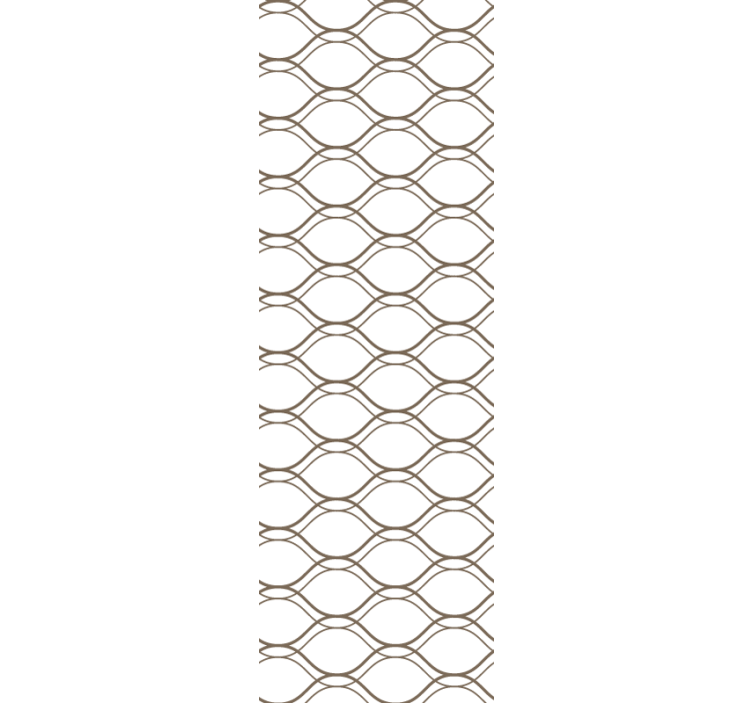 Moderne raambekleding bruin golvend geometrisch patroon - TenStickers