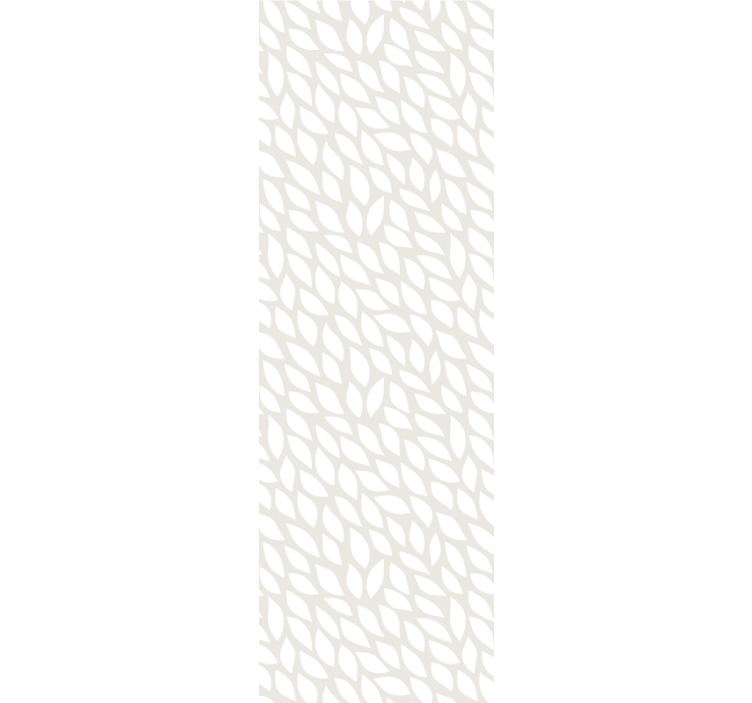 Moderne raambekleding witte bladeren op grijs - TenStickers