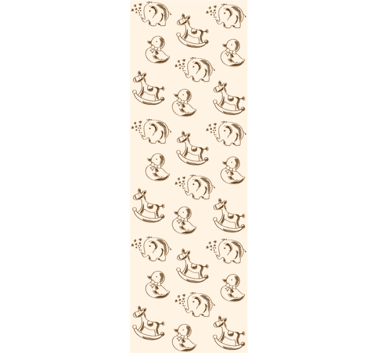 Moderne raambekleding met schattig ontwerp olifant eend en paard - TenStickers