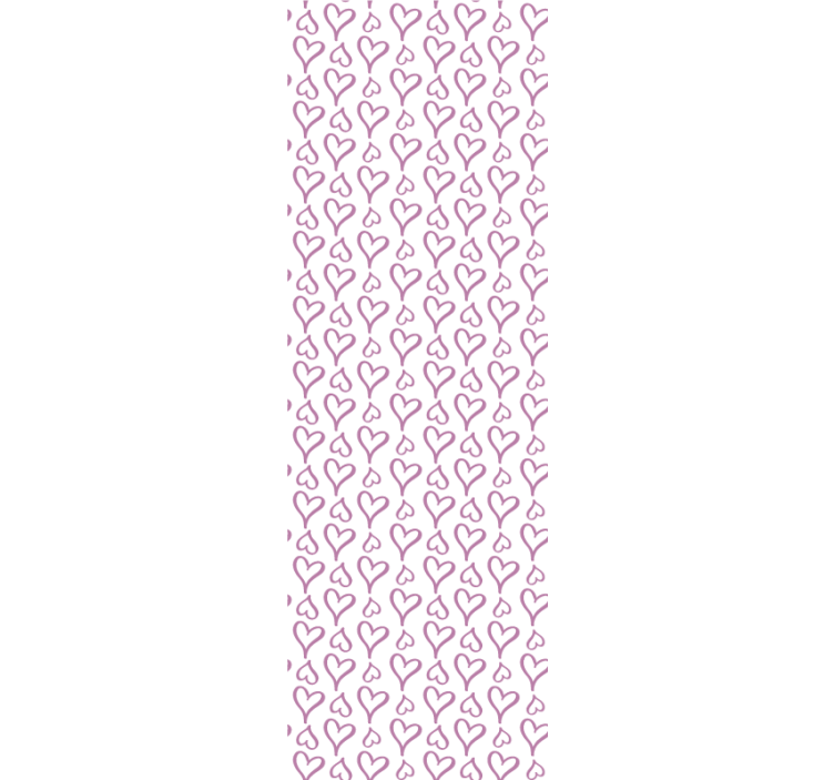 Moderne raambekleding met roze geïllustreerde harten - TenStickers