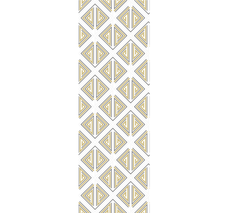 Moderne raambekleding grijze figuren met gouden en beige lijnen - TenStickers