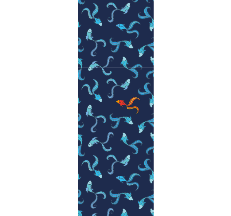 Moderne raambekleding een op de duizend oranje vissen - TenStickers