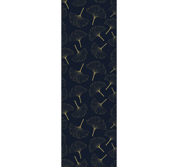 Moderne raambekleding 3d gouden ginkgo bladeren - TenStickers