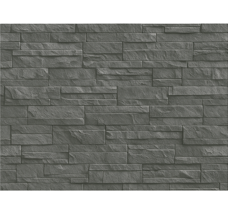 Rolgordijn grijs charcoal ledge stone - TenStickers