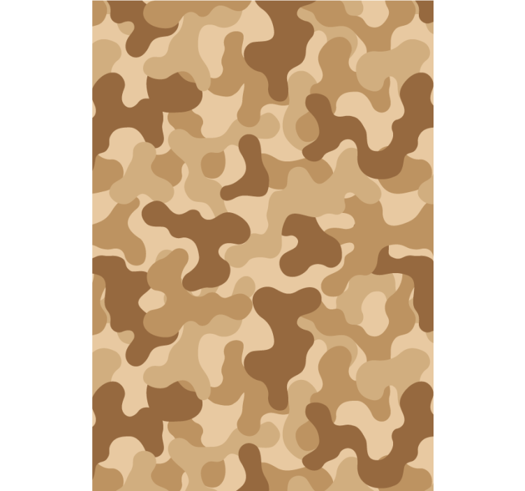 Rolgordijn beige met abstract camouflagedessin - TenStickers