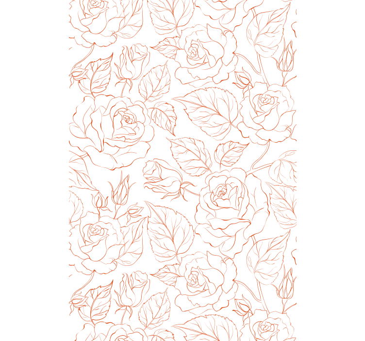 Roze rolgordijn met delicate rozenpatronen - TenStickers