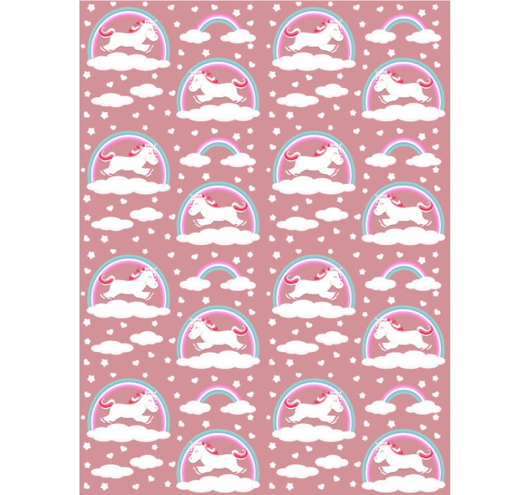 Roze rolgordijn met magisch eenhoorn thema - TenStickers