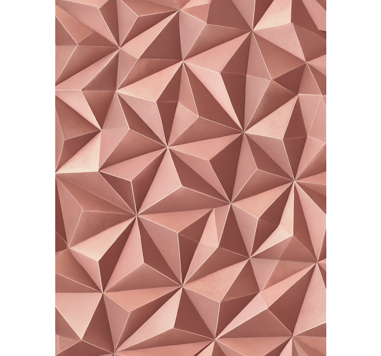 Roze rolgordijn roze gouden abstracte geometrische folie - TenStickers
