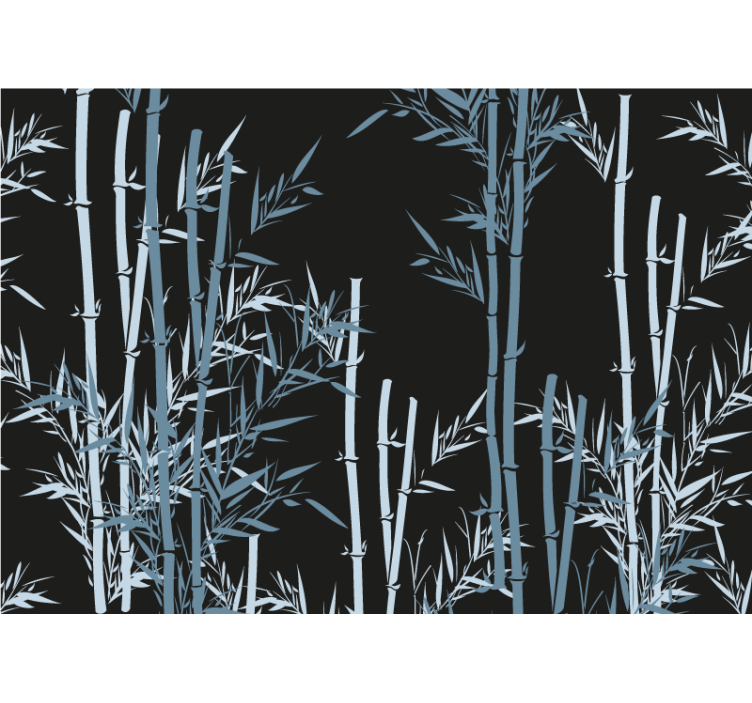 Rolgordijn keuken bamboebladeren design - TenStickers