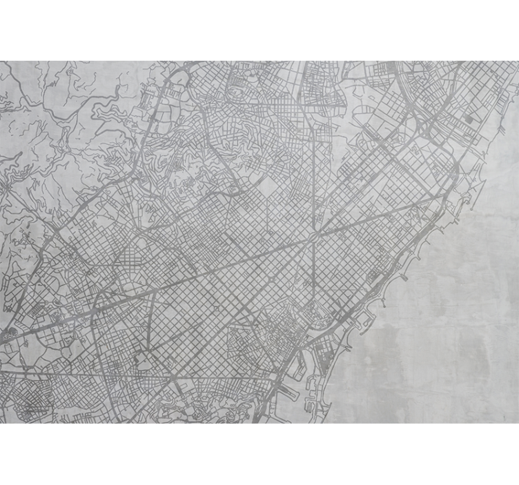 Rolgordijn keuken barcelona stadskaart - TenStickers