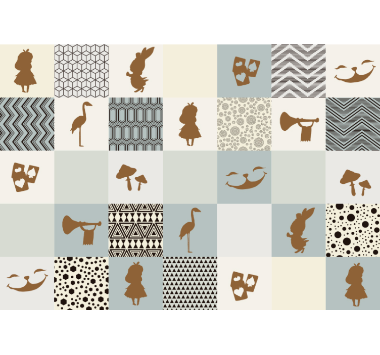 Rolgordijn keuken alice in wonderland - TenStickers